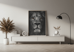 Majestic Lion Wall Art – Bold Jungle King Portrait Print