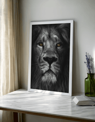 Majestic Lion Wall Art – Bold Jungle King Portrait Print