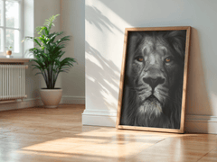 Majestic Lion Wall Art – Bold Jungle King Portrait Print