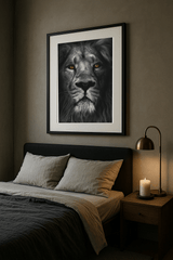 Majestic Lion Wall Art – Bold Jungle King Portrait Print