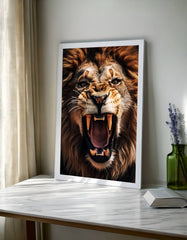 Roaring Lion Wall Art – Fierce Jungle King Animal Print