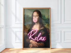 Mona Lisa | Relax Quirky Wall Art Print