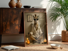 Zen Llama | Unique Funny Chill Animal Wall Art Print