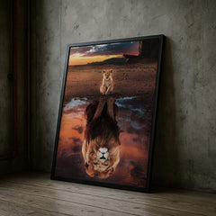 Lion Cub Reflection | Dream Big Wall Art Print