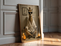 Zen Llama | Unique Funny Chill Animal Wall Art Print