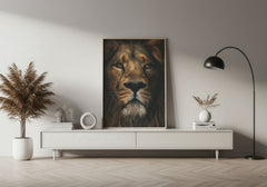 Majestic Lion Wall Art – Bold Jungle King Portrait Print