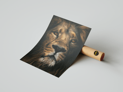 Majestic Lion Wall Art – Bold Jungle King Portrait Print