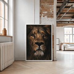 Majestic Lion Wall Art – Bold Jungle King Portrait Print
