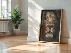 Majestic Lion Wall Art – Bold Jungle King Portrait Print