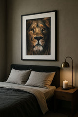 Majestic Lion Wall Art – Bold Jungle King Portrait Print