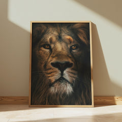 Majestic Lion Wall Art – Bold Jungle King Portrait Print