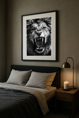 Roaring Lion Wall Art – Fierce Jungle King Animal Print