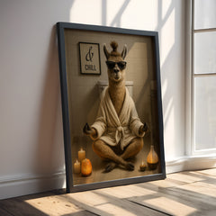 Zen Llama | Unique Funny Chill Animal Wall Art Print