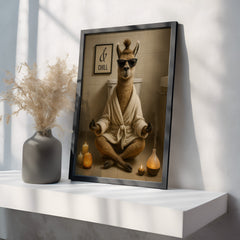 Zen Llama | Unique Funny Chill Animal Wall Art Print