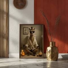 Zen Llama | Unique Funny Chill Animal Wall Art Print