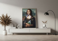Mona 420 | Smoking Mona Lisa Wall Art Print