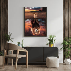 Lion Cub Reflection | Dream Big Wall Art Print