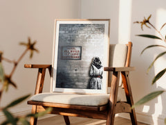 Banksy-style Alice in Wonderland graffiti wall art print