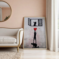 Delivered with Love Banksy inspired street art wall print