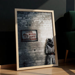 Graffiti Alice leaving Wonderland street art print