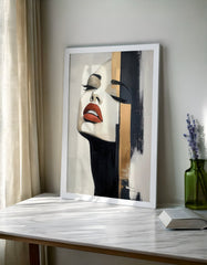 Abstract Lady Wall Art Print | Silhouette Painting