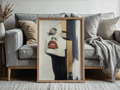 Abstract Lady Wall Art Print | Silhouette Painting