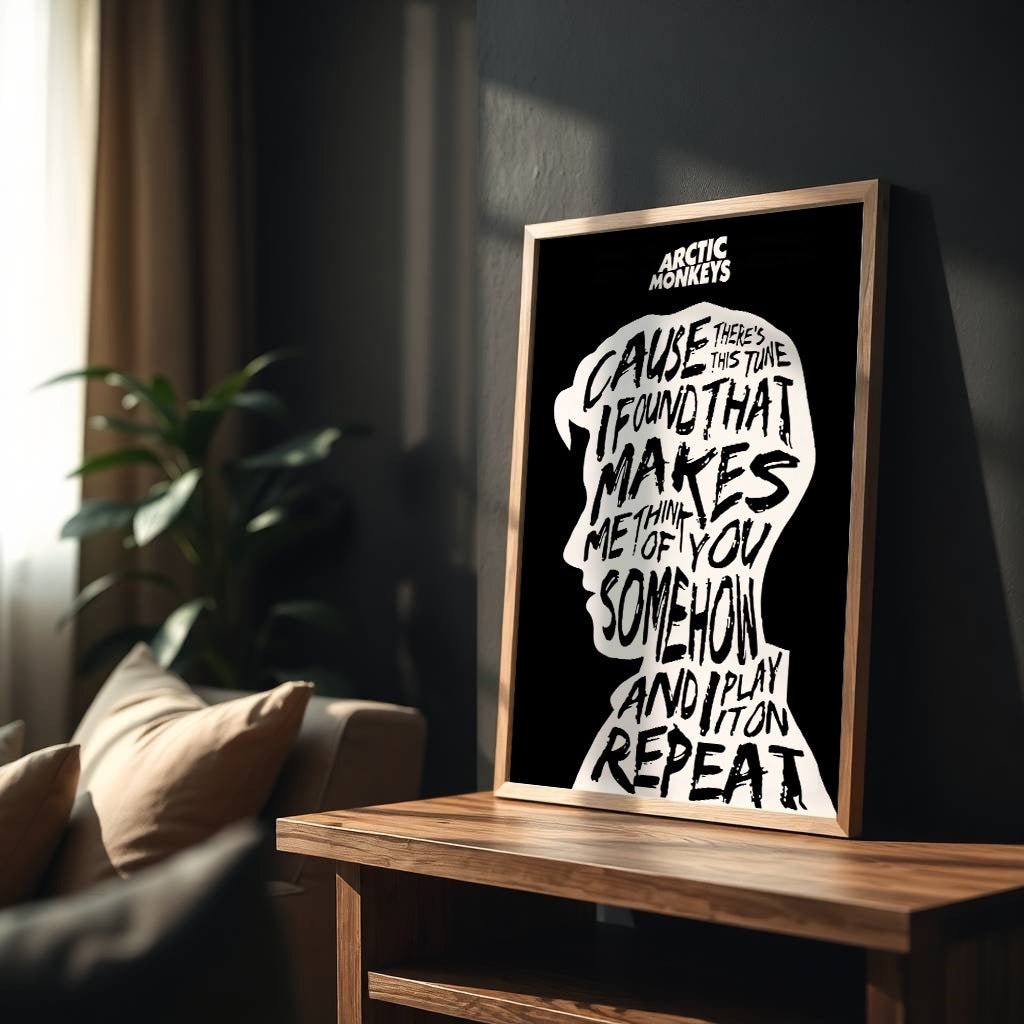 black-and-white-arctic-monkeys-wall-art-print