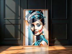 Audrey Hepburn Futuristic Pop Art | Bold Glam Wall Art Print - Print