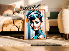 Audrey Hepburn Futuristic Pop Art | Bold Glam Wall Art Print - Print