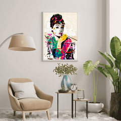 Audrey Hepburn | Graffiti Pop Wall Art Print - Print