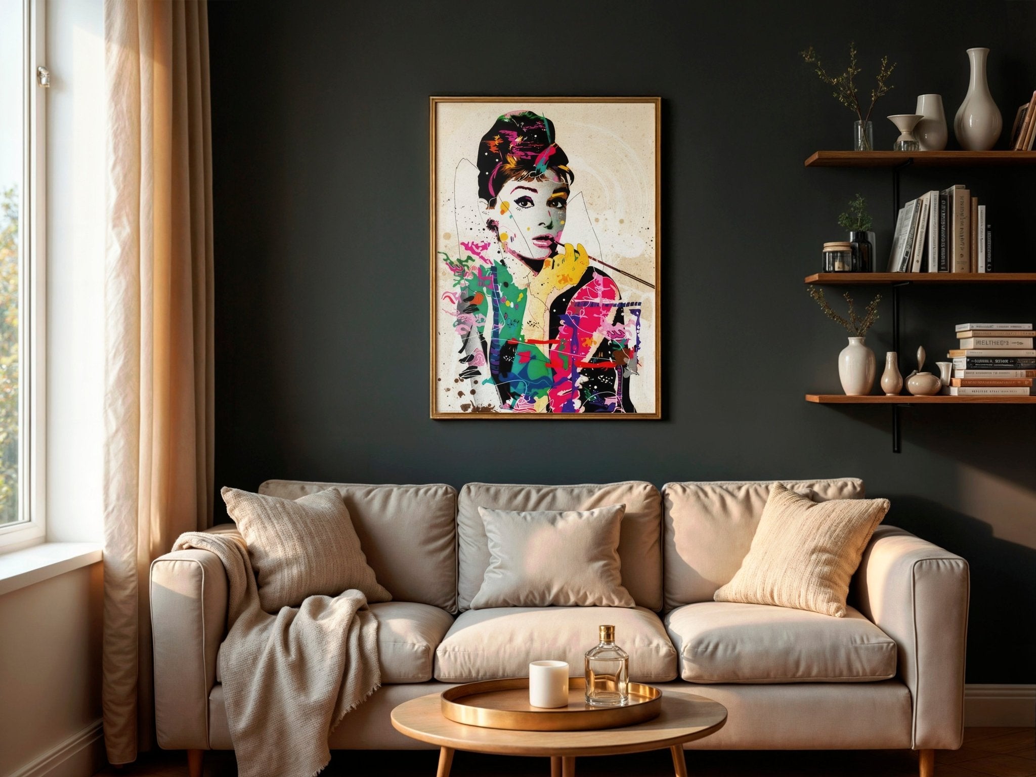 Audrey Hepburn | Graffiti Pop Wall Art Print - Print