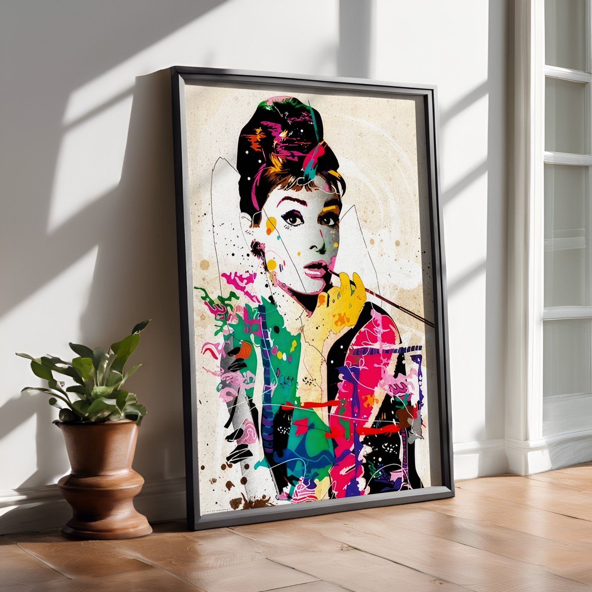 Audrey Hepburn | Graffiti Pop Wall Art Print - Print