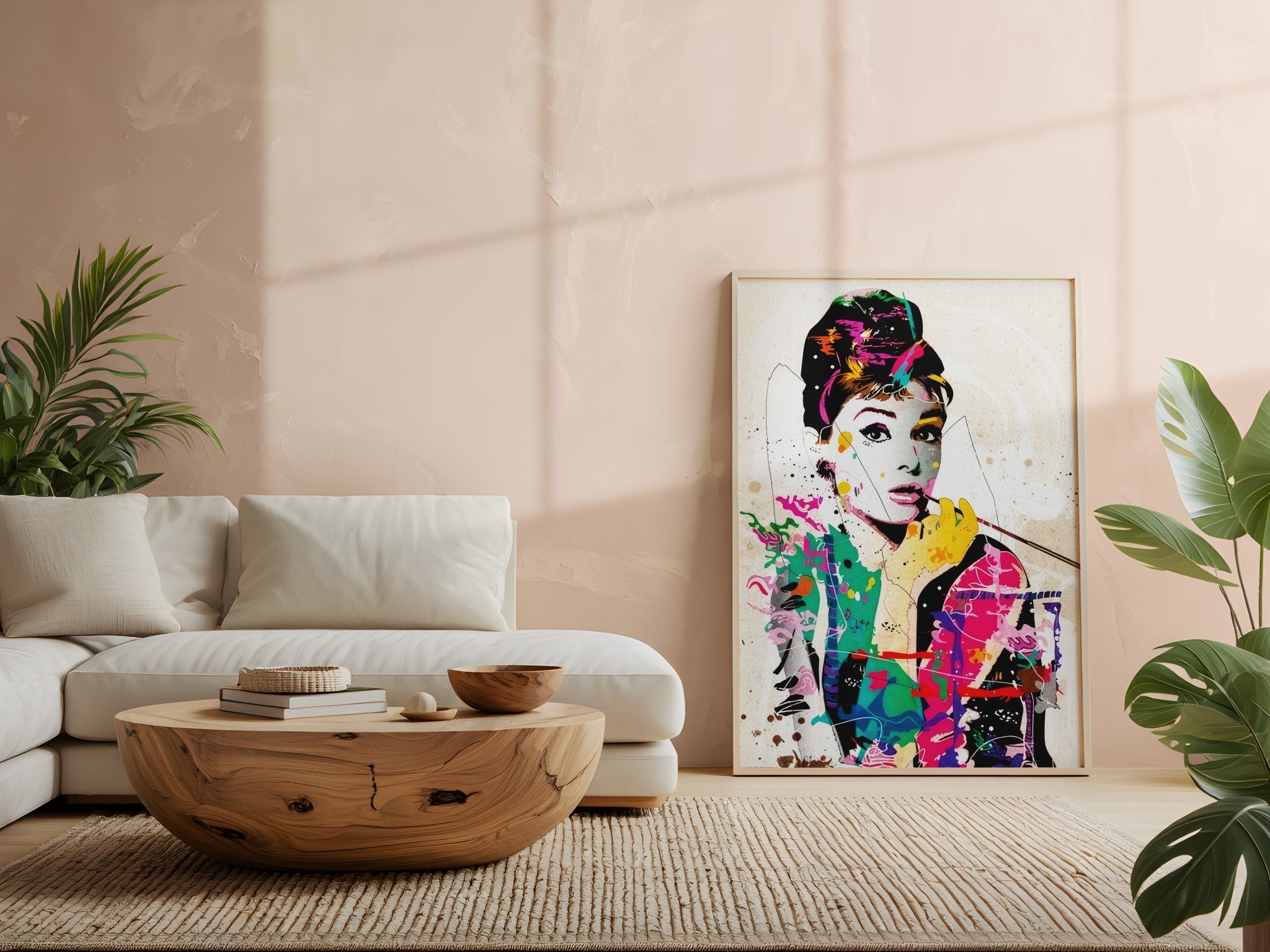 Audrey Hepburn | Graffiti Pop Wall Art Print - Print