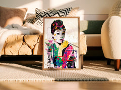 Audrey Hepburn | Graffiti Pop Wall Art Print - Print