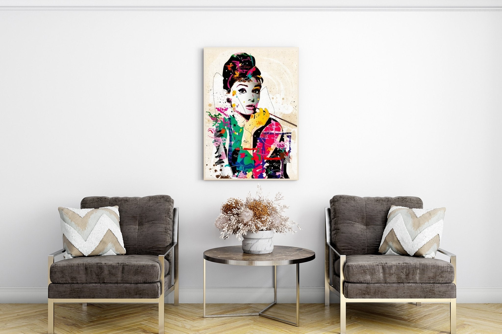 Audrey Hepburn | Graffiti Pop Wall Art Print - Print