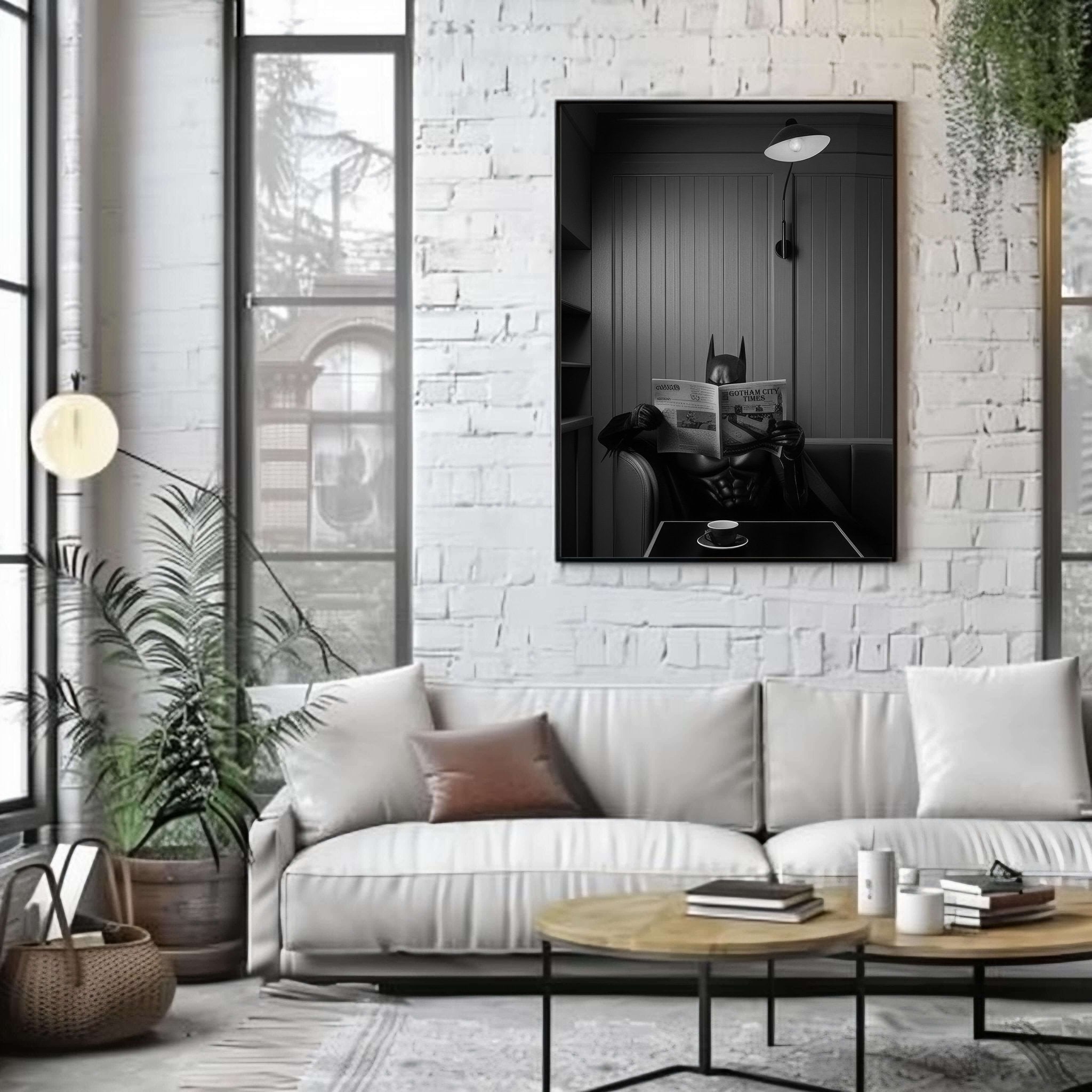 Batman Coffee Break | Quirky Fantasy Wall Art Print - Print