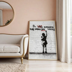 Banksy-style inspirational graffiti wall art print