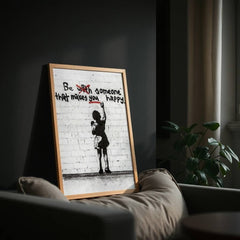 Urban rebellious Be Someone graffiti wall art print