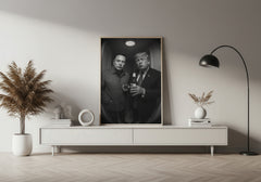 Donald Trump & Elon Musk | Satire Doorbell Cam Wall Art Print
