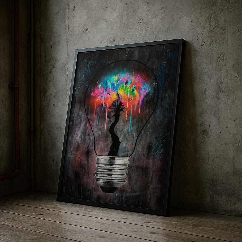 bright-idea-modern-colourful-light-bulb-wall-print