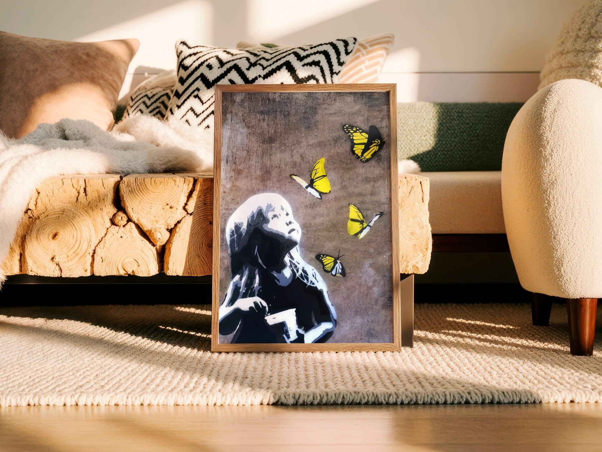 edgy-banksy-inspired-child-and-butterflies-wall-art-print