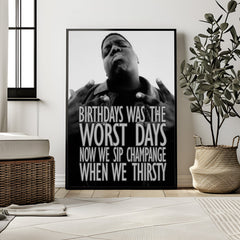 Champange & Struggle | Notorious Biggie Smalls Wall Art