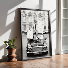 Chanel Shopping Wall Art | Parisian Glamour Poster | Vintage Fashion Street Style Print