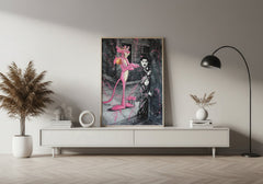 Charlie Chaplin Graffiti | Pink Panther Urban Art Print - Print