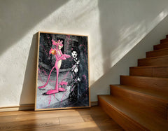 Charlie Chaplin Graffiti | Pink Panther Urban Art Print - Print