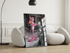 Charlie Chaplin Graffiti | Pink Panther Urban Art Print - Print