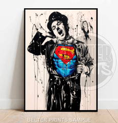 superman graffiti wall art