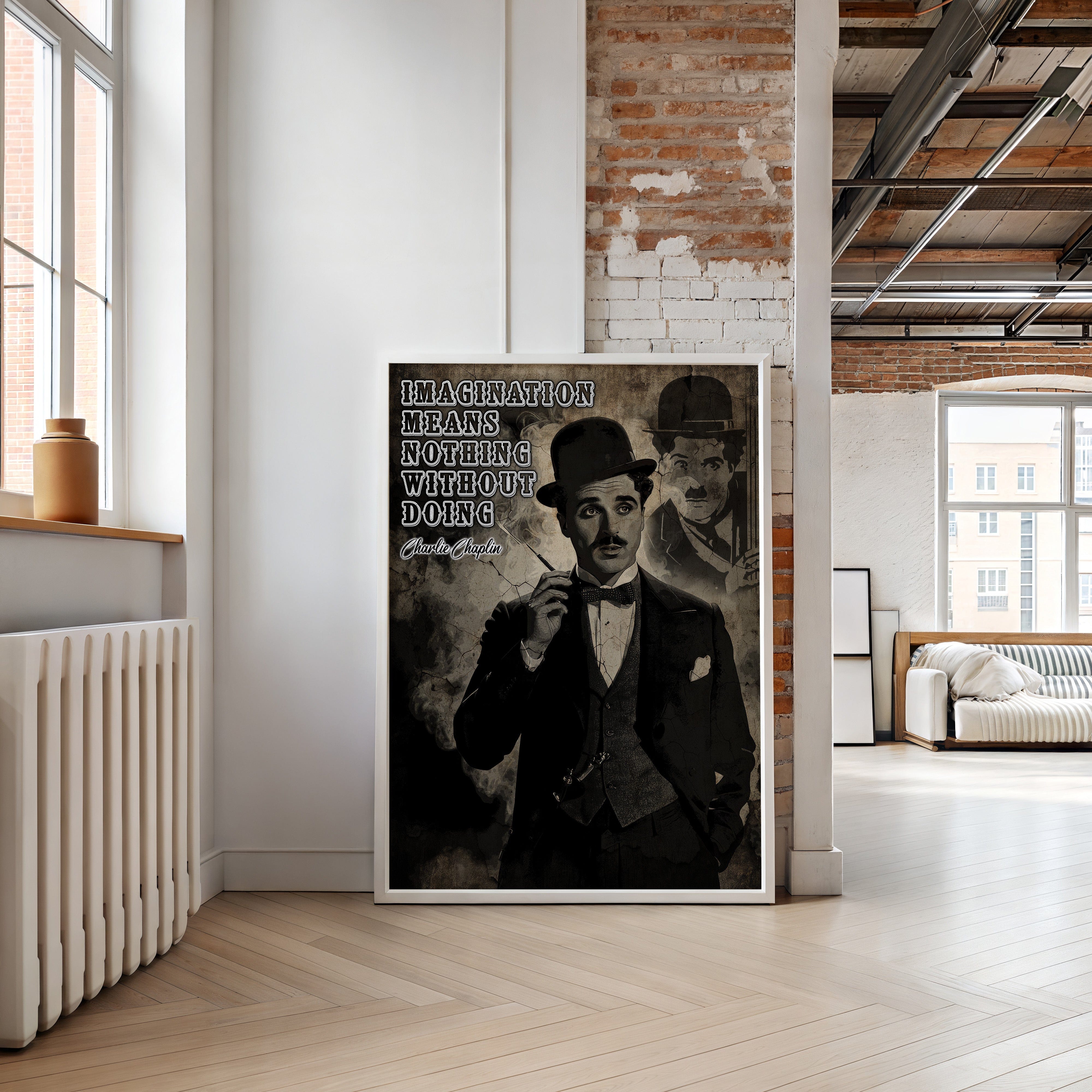 Charlie Chaplin Wisdom | Vintage Style Wall Art Print - Print