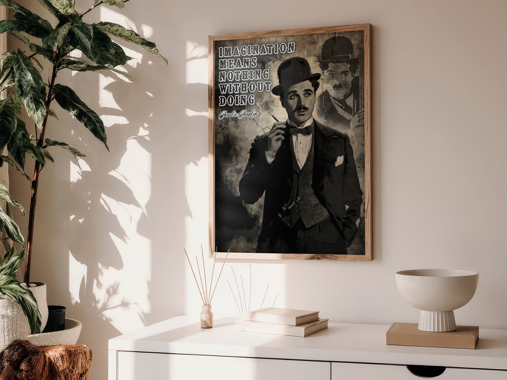 Charlie Chaplin Wisdom | Vintage Style Wall Art Print - Print