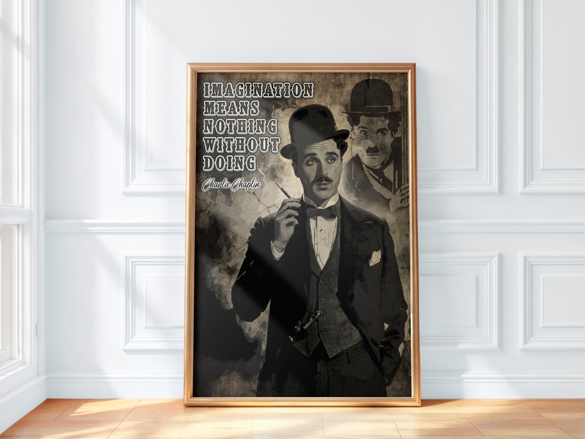 Charlie Chaplin Wisdom | Vintage Style Wall Art Print - Print